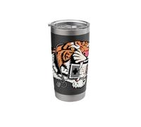 Tiger Classic Arcade Pixel Gaming Retro Controller Gamer Stainless Steel Insulated Tumbler