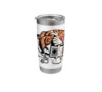 Tiger Classic Arcade Pixel Gaming Retro Controller Gamer Stainless Steel Insulated Tumbler