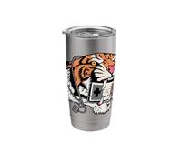 Tiger Classic Arcade Pixel Gaming Retro Controller Gamer Stainless Steel Insulated Tumbler