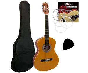 Tiger CLG2 Classical Spanish Guitar Premium Beginners Starter Pack