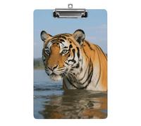 Tiger Clipboard 8.5×12.5 Inch Acrylic Clip Board with Metal Clip A4 Letter Size Decorative Clipboard Cute Hanging Clipboards for Office, Teacher, Nurse, Doctor,