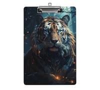 Tiger Clipboard, A4 Acrylic Clipboard with Hanging Hole, Ultra-Light Clip Board - Holds 100 Sheets, Shatterproof Document Holder for Office, 12.5" X 8.5"