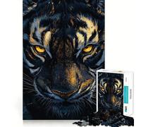 Tiger Close-Up Jigsaw Puzzle for Adults 1000 Pieces Smart Reason Toy Group Joy Smooth Edge Fine Art Piece 38x26cm