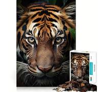 Tiger Close Up Jigsaw Puzzles 1000 Piece for Teenagers Mind Skill Toy Cozy Relax Design Assembly Thoughtful Gift 50x75cm