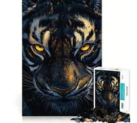 Tiger Close-Up Jigsaw Puzzles for Adults 1000 Piece Smart Reason Toy Family Bond Smooth Edge Art Display 50x75cm