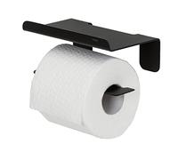 Tiger Colar Toilet Roll Holder with Shelf Black