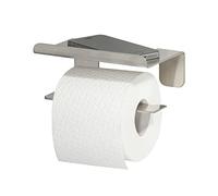 Tiger Colar Toilet roll holder with shelf Brushed stainless steel