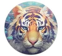 Tiger Color 1000 Piece Puzzle Round JigsawPuzzle 1000 Pieces for Adults Skill Level Beginner, Great for Birthday (Size 67.5x67.5cm)