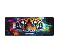 Tiger Color Animal Mouse Pad In Big Extended Non-Slip Rubber Base Mousepad With Stitched Edges Gaming Pc Desktop Large Mouse Pad 11.8x31.5