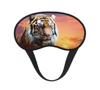 Tiger Colorful Sunset Sleep Mask for Side Sleeper, Blackout Eye Mask for Women Men, Zero Pressure Sleeping Masks Soft Breathable Eye Cover Comfortable Blindfold Eyeshade for Night Sleep
