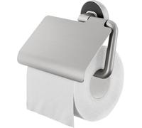 Tiger Cooper Lid toilet roll holder Brushed stainless steel/Black