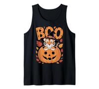 Tiger Costume on Pumpkin Halloween Tiger Tank Top