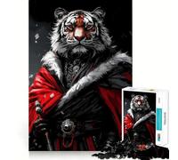 Tiger Crimson Warrior for Adults 1000 Piece Jigsaw Puzzle Pure Logic Toy Peaceful Time Sharp Cut Heartfelt Gift (38x26cm)