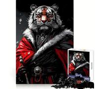 Tiger Crimson Warrior for Adults 1000 Piece Jigsaw Puzzle Pure Logic Toy Peaceful Time Sharp Cut Heartfelt Gift (38x26cm)