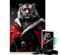 Tiger Crimson Warrior Jigsaw Puzzles 1000 Pieces for Adults Memory Boost Warm Time Image Assembly Fine Art Piece (38x52cm)