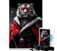 Tiger Crimson Warrior Jigsaw Puzzles for Adults1000 Pieces Boost Memory Soothing Fun Premium Cut Thoughtful Gift (50x75cm)