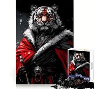 Tiger Crimson Warrior Jigsaw Puzzles for Adults1000 Pieces Boost Memory Soothing Fun Premium Cut Thoughtful Gift (50x75cm)