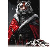 Tiger Crimson Warrior Puzzles 1000 Piece Jigsaws for Adults Learning Educational Toys Family Games Festival Birthday Gifts 1000pcs (75x50cm)