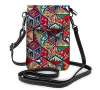 Tiger Crossbody Cell Phone Purse Animal Face Feline Carnivore Cat Mugs Nature Wild Portrait Black WhiteWallet Handbag
