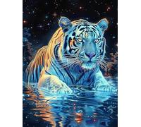 Tiger Cub in A Magical Glow 1000 Piece Jigsaw Puzzle Pack Scenery Science Fiction Teens Beginners Cognitive Development Puzzle Fans Group Play High-grade Rigid Cardboard 1000 PCS