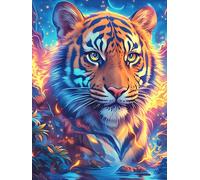 Tiger Cub in A Magical Glow 500 Piece Jigsaw Puzzle for Adults Wildlife Plant Garden Room Decor Nature Inspired Detailed Artwork for Gardeners 500 PCS