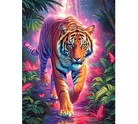 Tiger Cub in A Magical Jungle 1000 Piece Jigsaw Puzzle Pack Wildlife Pet Cute Teens Beginners Cognitive Development Puzzle Fans Group Play High-grade Rigid Cardboard 1000 PCS