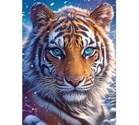 Tiger Cub with Cosmic Eyes 1000 Piece Jigsaw Puzzle for Adults Wildlife Pet Kitchen Wall Decor Art Project Precision Cut Great Gift for Art Lovers 1000 PCS
