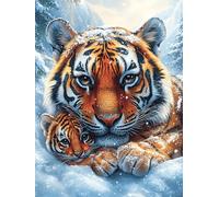 Tiger Cub with Glowing Blue Eyes 300 Piece Jigsaw Puzzle Pack Scenery Science Fiction Teens Beginners Cognitive Development Puzzle Fans Group Play High-grade Rigid Cardboard 300 PCS