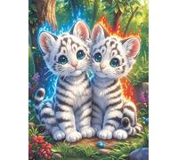 Tiger Cubs with Their Mother 300-piece Jigsaw Puzzle Bundle Wildlife Pet Family Puzzle Lovers Brain Training Mindful Activity Spring Creativity & Gift Giving 300 PCS