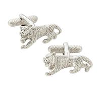 Tiger Cufflinks - Onyx Art CK590 Animal Novelty Cuff Links In Premier Life Packaging