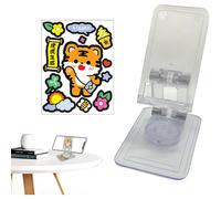 (Tiger) Cute Phone Holder for Desk,Adjustable Desktop Phone Holder - Cute Space-Saving Phone Mount, Smartphone Holder for Making Video Calls, Watching Videos