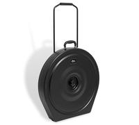 Tiger Cymbal Hard Case with Wheels - Heavy-Duty ABS Shell, Fits Up to 21” Cymbals with 6 Felt Dividers, Adjustable Pull Handle, for Easy Transport, Weather-Resistant, Dustproof and Lightweight