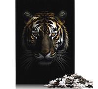 Tiger Dark Gold Animal Puzzles 1000 Pieces Wooden Puzzles for Adults & Teenager Learning Educational Toys 1000pcs (75x50cm)