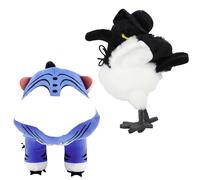 Tiger Derpy Plush and Bird Sussy, Cute Tiger Collectible Stuffed Animal For K pop Fans, Halloween Birthday Gifts And Desktop Decor For Plush Collectors (2Pcs)