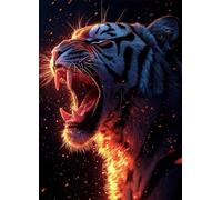 Tiger Diamond Art Animal Diamond Painting Kits for Adults Beginner 5D DIY Full Square Drill Cross Stitch Kits for Adults Arts and Crafts for Bedroom Decor, Room Decor, Gifts 40 * 55CM -bby2507A2444F