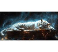 Tiger Diamond Art, Pattern Dreamy Diamond Painting Kits for Adults 5D DIY Full Round Drill Gem Crystal Art Kits Crafts for Adults Beginner for Home Decor, Room Decor, Gifts 16x32inch -bby2603VD