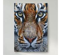 Tiger Diamond Painting Animal Diamond Painting Kits for Adults 5D DIY Round Full Drill Sequin Art Cross Canvas Art Pictures Kits for Adults for Home Wall Decor, Gifts 32x40in PjY1916 S-M
