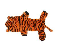 Tiger Dog Suit for Medium Dogs, Warm Coral Fleece Autumn Winter | Halloween Christmas Style, Extra Warmth and Wind Protection, Comfortable Fit, Tiger Print for Dogs