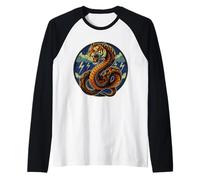 Tiger Dominance Serpent Hybrid Primal Power Art Raglan Baseball Tee