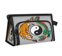 Tiger Dragon Yin Yang Travel Toiletry Bag for Women Men Girls Boys Tiger Multifunctional Makeup Pouch Bag Wash Toiletries Cosmetic Organizer Shower Bag