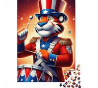 Tiger Drumming 1000 Pieces Jigsaw Puzzles Jigsaw Puzzle for Adults Intellectual Game Jigsaw Puzzle Toys for Adults 1000pcs (38x26cm)