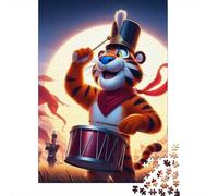 Tiger Drumming Paper Puzzles 1000 Piece Jigsaw Puzzles for Adults Educational Game Challenge Toy Christmas Eve Gifts 1000pcs (38x26cm)