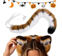 Tiger Ears and Tail Halloween Party Costume Accessories