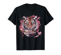 Tiger Eating Ramen Artwork Japanese Noodles Tiger Noodle Art T-Shirt