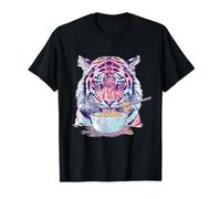 Tiger Eating Ramen Japanese Noodles Tiger Noodle Art Artwork T-Shirt