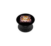 Tiger Eating Ramen Sakura Cherry Blossom Japanese Noodles PopSockets Adhesive PopGrip