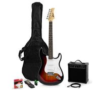 TIGER EGT2SB-PACK Beginners Full Size Electric Guitar Starter Pack with Amplifier, Strap, Spare Strings, Lead, Plectrums, and Gig Bag - Complete Starter Bundle in One Box - Sunburst