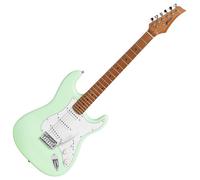 Tiger ELG-MG Full Size Electric Guitar - Roasted Maple Neck, Versatile SSS Pickups (3x Single coil Pickups), Mint Green - Suitable for All Playing Styles