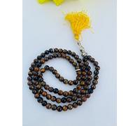 Tiger Eye Agate Tasbeeh Muslim Tasbih Favor, Aqeeq Prayer Beads Islamic Misbaha Hakik Sufi Tasbih Tiger's Eye Aqiq Masbaha Sebha 100Pcs 8MM(Tiger Eye)