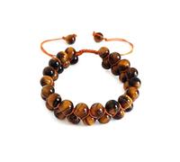 Tiger Eye Bracelet Natural Stone Adjustable Crystal Beads for Men Women Gifts Natural Healing Power Gemstone Crystal Beads Unisex Obsidian Jewelry, Adjustable, Tiger Eye, Quartz